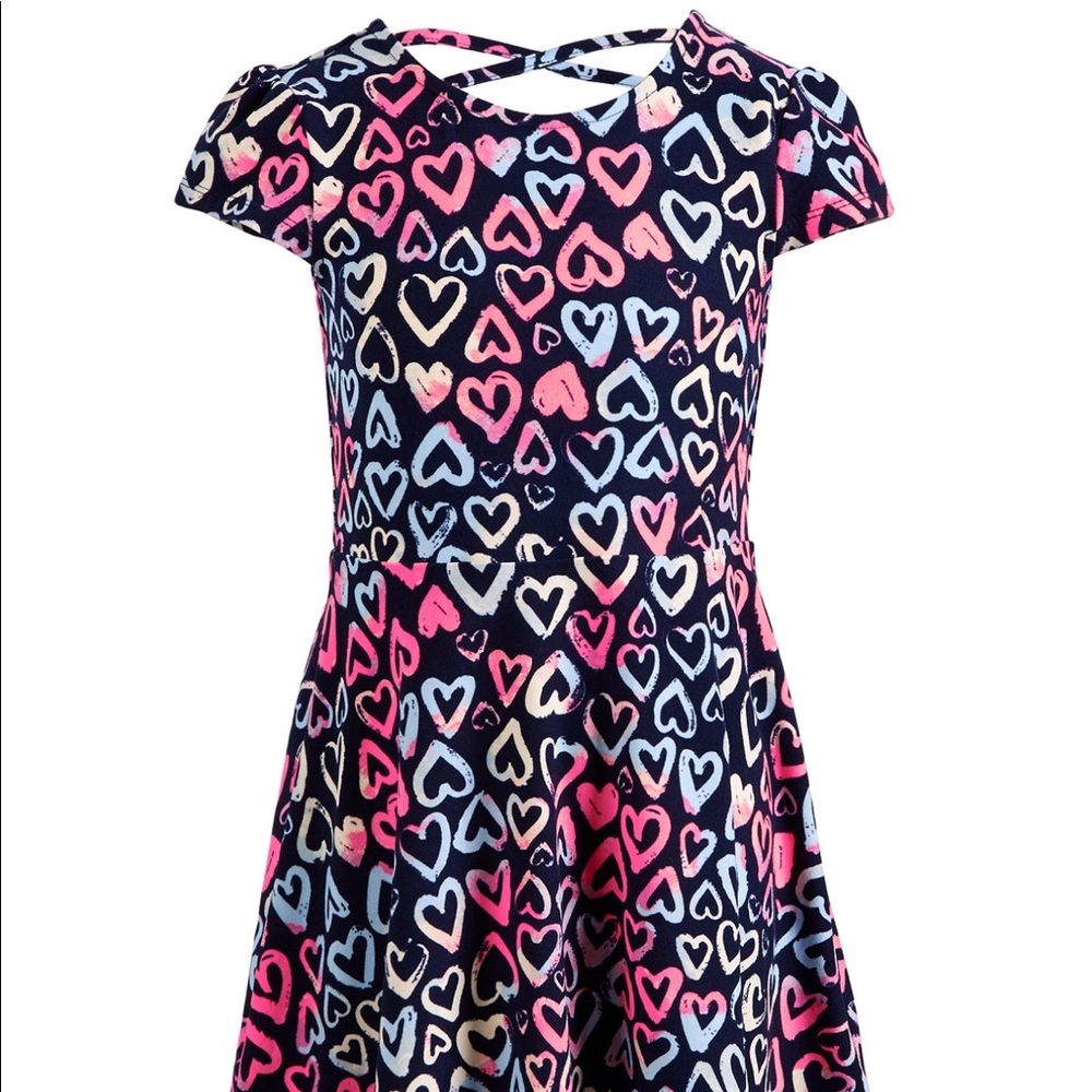 Toddler Girl Super Soft Heart Print Dress